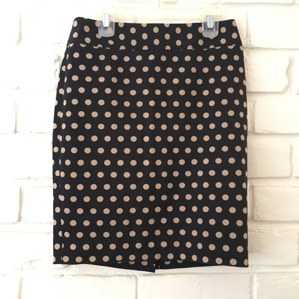 Ann Taylor Loft polkadot pencil skirt